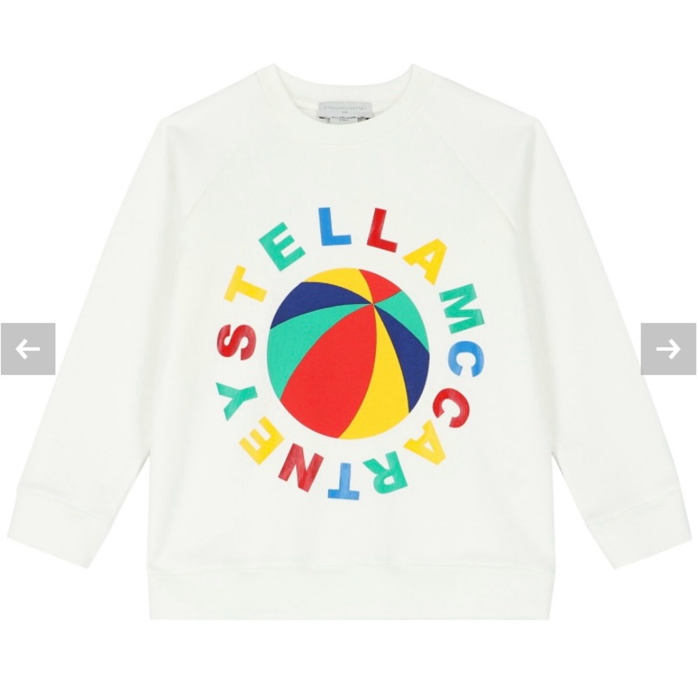Stella McCartney Kids White Logo Sweatshirt Size 10